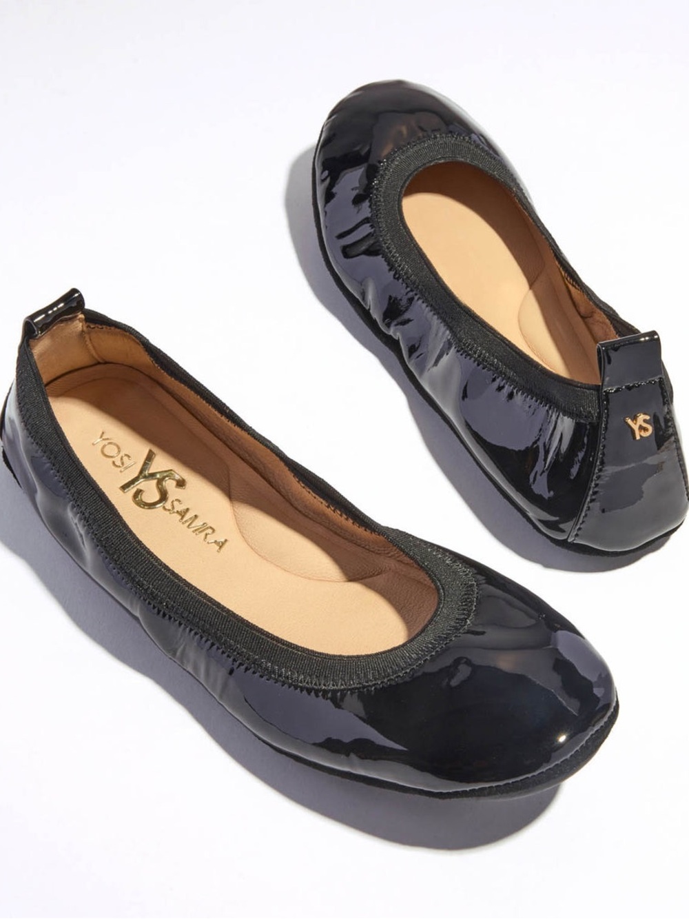 Yosi Samra Samara Foldable Patent Leather Ballet Flats Black Size 3Y / Women’s 5